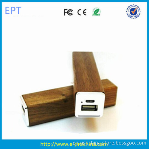 Fashionable Square Shape Portable Mini Real Wood Power Bank (EP209)